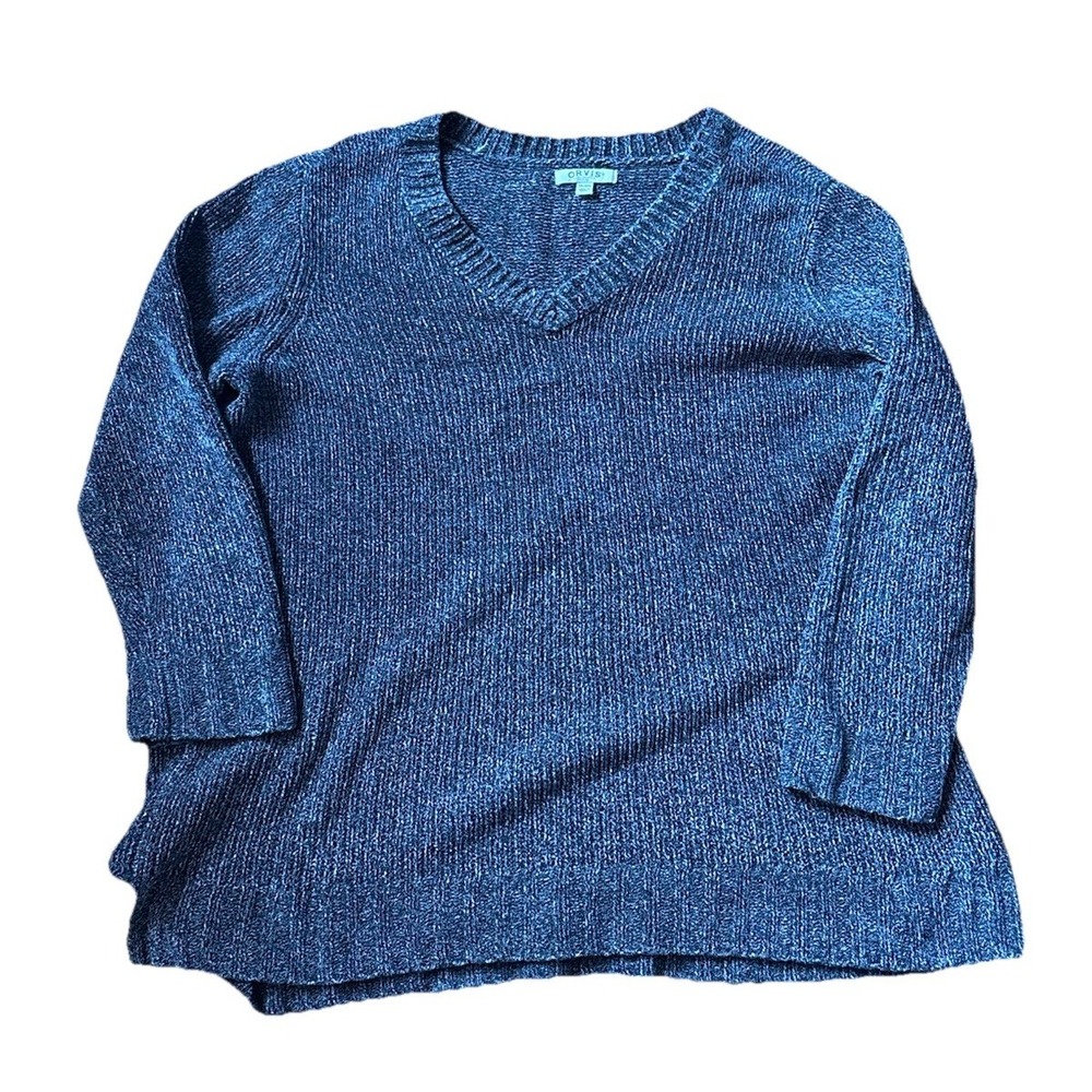 Orvis Women's Sweater Gray Size XXL V Neck